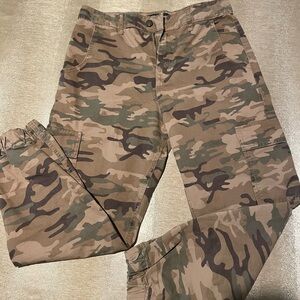 Zara Tan Camo Cargo Pants